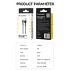 Wozinsky WNBAL1 USB-A / Lightning 2.4A kabelis 1 m – juodos spalvos