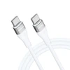 Wozinsky WSTCC1 USB-C / USB-C PD 65W kabelis 1 m long – baltos spalvos