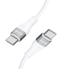 Wozinsky WSTCC1 USB-C / USB-C PD 65W kabelis 1 m long – baltos spalvos