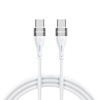 Wozinsky WSTCC1 USB-C / USB-C PD 65W kabelis 1 m long – baltos spalvos