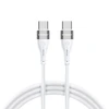 Wozinsky WSTCC2 USB-C / USB-C PD 65W kabelis 2 m – baltos spalvos