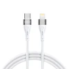Wozinsky WSTCL1 Lightning / USB-C PD 27W kabelis 1 m – baltos spalvos