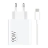 Xiaomi MDY-15-EK USB-A 90W Kelioninis įkroviklis + Data kabelis USB-C 6A baltos spalvos