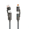 XO cabel NB275 4w1 USB-C - Lightning + USB + USB-C 60W 1,0m pilkos spalvos