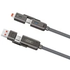 XO cabel NB275 4w1 USB-C - Lightning + USB + USB-C 60W 1,0m pilkos spalvos