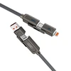 XO cabel NB275 4w1 USB-C - Lightning + USB + USB-C 60W 1,0m pilkos spalvos