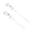 XO kabelis NB-Q190A PD USB-C - USB-C 1,0m 60W baltos spalvos