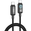 XO cable NB-Q312A PD USB-C - USB-C 1,0 m 240 W juoda su LED
