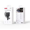 XO automobilinis įkroviklis CC66 104W 1x USB 1x USB-C juodas su kabeliu USB-C ir kabeliu Lightning