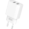 XO sieninis įkroviklis CE02C 2x USB 2,1A baltos spalvos