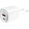 XO laidinis įkroviklis CE21 PD 30W 1x USB-C 1x USB baltos spalvos