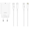 Įkroviklis XO kroviklis jungiama į tinklą CE32 PD 20W 1x USB-C balta + kabelis USB-C - USB-C
