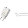 XO L92C kelioninis įkroviklis | 12 W | USB-C | su pridėtu USB-C–USB-C laidu | baltas