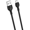XO kabelis NB200 USB - microUSB 1,0m 2.1A juodos spalvos
