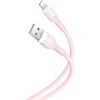 XO kabelis NB212 USB - Lightning 1,0 m 2,1A rožinės spalvos