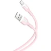 XO kabelis NB212 USB - USB-C 1,0 m 2,1A rožinės spalvos