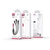 XO kabelis NB230 3w1 USB - Lightning + USB-C + microUSB 1,0m 2,4A juodos spalvos
