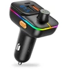 XO transmitter FM BCC09 Bluetooth MP3 car charger 25W juodos spalvos