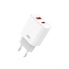 XO laidinis įkroviklis CE12 PD QC 3.0 20W 1x USB 1x USB-C baltos spalvos