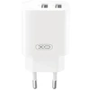 Įkroviklis XO Sieciowa 2x USB 2,4A balta + kabelis USB-C (CE55)