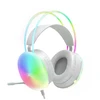 XO laidinės ausinės GE11 jack 3,5mm – USB-A baltos su RGB mikrofonu