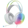 XO laidinės ausinės GE11 jack 3,5mm – USB-A baltos su RGB mikrofonu
