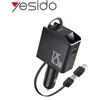 YESIDO AUTOMOBILINIS ĮKROVIKLIS Y71 125W GREITAS ĮKROVIMAS 4in1 LED + C+iP LAIDAS 65W Juodas