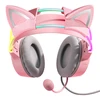 Žaidimų ausinės ONIKUMA X15Pro Rožinė Cat's Ears