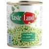 Zaļie zirnīši metāla bundžā TASTE LAND, 850g/530g