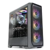 Zalman N5 MF ATX, RGB ventiliatorius x4, tinklelio plokštė