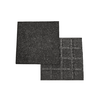 4IQ Guminė grindų danga 50x50x2cm, juoda