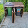 4IQ Medinė konteinerio stoginė