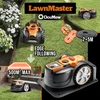 Belaidis vejos pjovimo robotas Lawnmaster su įkrovimo stotele, 24 V, 4.0 Ah, 500m2