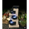 Dekoratyvinis lauko fontanas, 27 x 24 x 50,5 cm, su LED apšvietimu