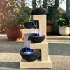 Dekoratyvinis lauko fontanas, 27 x 24 x 50,5 cm, su LED apšvietimu