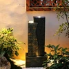 Dekoratyvinis lauko fontanas, 36 x 22 x 80 cm, su LED apšvietimu