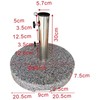 Lauko skėčio pagrindas, ⌀ 50 cm, 40 kg, pilkas