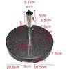 Lauko skėčio pagrindas, ⌀ 50 cm, 40 kg, juodas