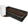 Medinė lysvė Bonus Orbis, 160x80x27cm su biožeme ir geotekstilės patiesalu, juoda