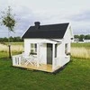 Medinis vaikų žaidimų namelis "Geniukas"