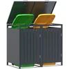 Metalinė konteinerio stoginė HATIS, dviguba, MBB05-2A, antracito