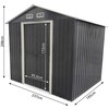 Metalinis sandėliukas 4,6 m², antracito, 237 × 195 × 208/172 cm