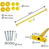 Metalinis skersinis 125 cm, geltonas
