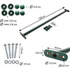 Metalinis skersinis 125 cm, žalias