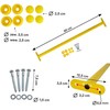 Metalinis skersinis 90 cm, geltonas