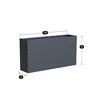 Metalinis vazonas HATIS, 100 x 25 x 52 cm, antracito