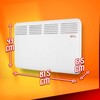 Sieninis konvekcinis šildytuvas Warmtech, 2000 W