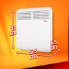 Sieninis konvekcinis šildytuvas Warmtech, 1000 W