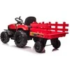 Super Toys Vaikiškas elektrinis traktorius su priekaba HATIS, raudonas/juodas