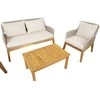 Home4You Lauko baldų komplektas FLORIDA, su sofa ir kėdėm (2 vnt.)